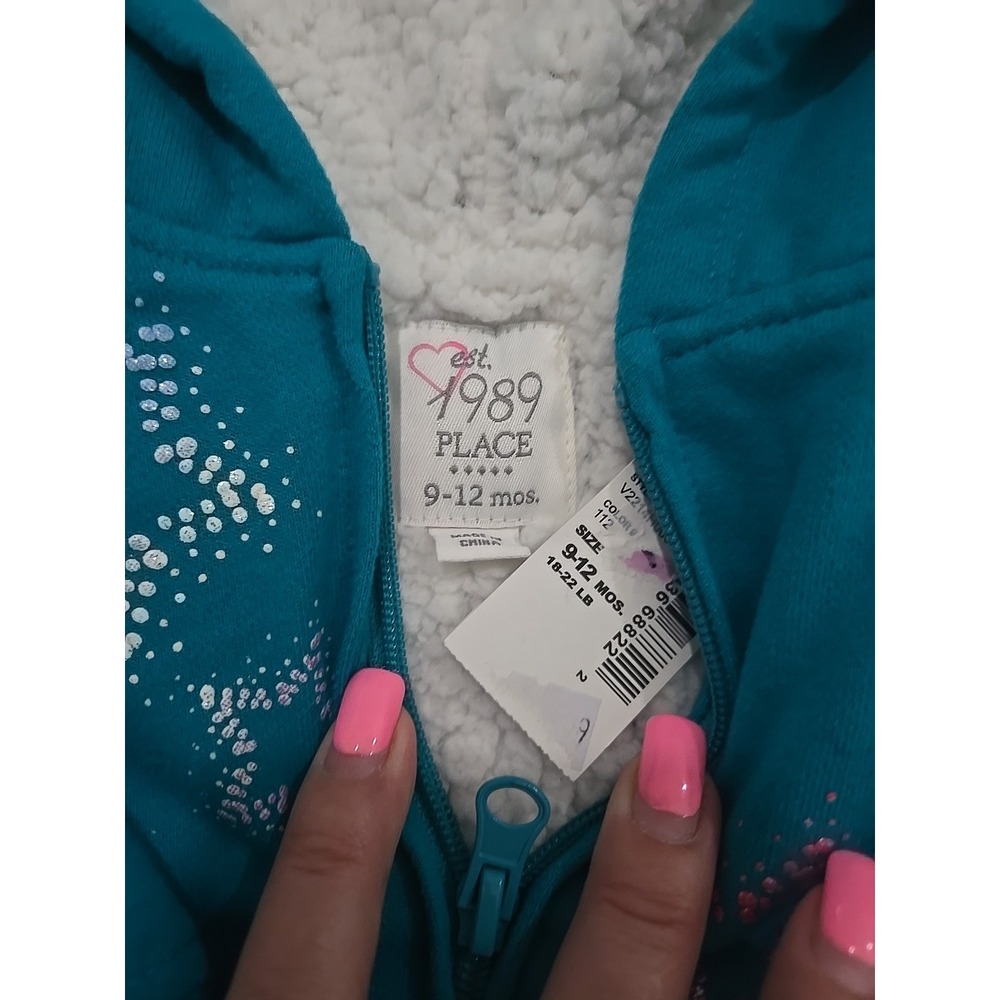 The Childrens Place Zip Up Hoodie Size 9-12 Months NWT - Picture 2 of 13